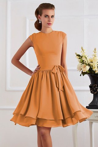 Robe demoiselle d'honneur naturel de fourreau ceinture avec sans manches avec chiffon - photo 20