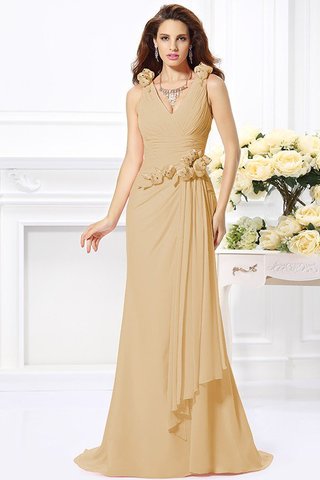 Robe demoiselle d'honneur longue naturel fermeutre eclair de sirène avec chiffon - photo 6