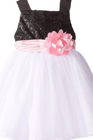 Robe de cortège enfant pailleté a-ligne encolure en carré fermeutre eclair en tulle - photo 1