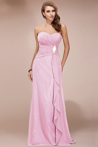 Robe demoiselle d'honneur avec zip avec perle col en forme de cœur avec chiffon en forme - photo 22