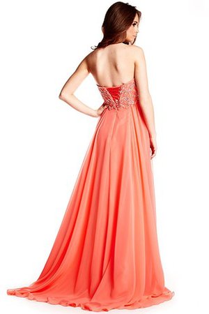 Robe de bal elégant de col en cœur en chiffon avec perle cordon - photo 2