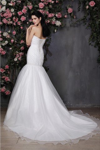 Robe de mariée longue avec perle de lotus au drapée de traîne mi-longue - photo 2