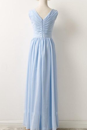 Robe demoiselle d'honneur courte distinguee longueur au ras du sol ruché en chiffon - photo 2
