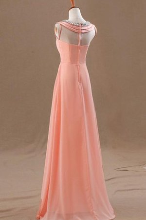 Robe de soirée avec perle a-ligne avec chiffon longueur au ras du sol de princesse - photo 2