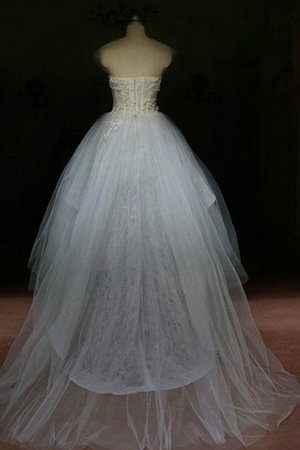 Robe de mariée manche nulle au bord de la mer textile en tulle trou de serrure haut bas - photo 2