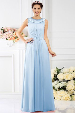 Robe demoiselle d'honneur longue de tour de ceinture empire de princesse a-ligne avec zip - photo 17