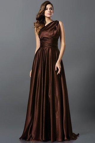 Robe demoiselle d'honneur longue plissage de princesse en satin soyeux ligne a - photo 19