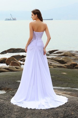 Robe de mariée longue collant de traîne mi-longue au bord de la mer en chiffon - photo 2