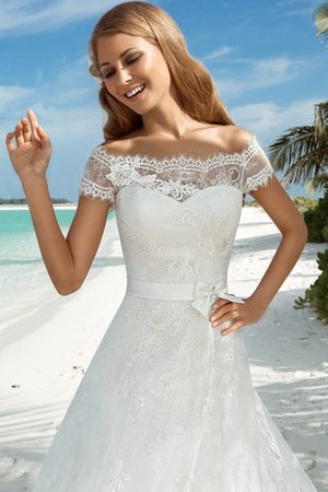 Robe de mariée romantique ceinture a plage cordon en dentelle - photo 2