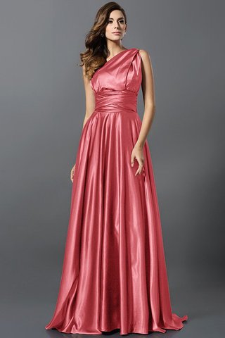 Robe demoiselle d'honneur longue plissage de princesse en satin soyeux ligne a - photo 40