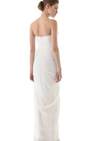 Robe de mariée longue naturel plissage fermeutre eclair avec fronce - photo 2