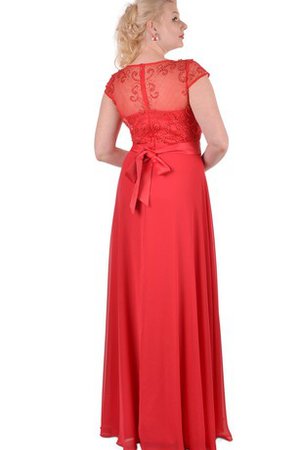 Robe de bal encolure ronde en chiffon avec ruban ceinture de tour de ceinture en haute - photo 2