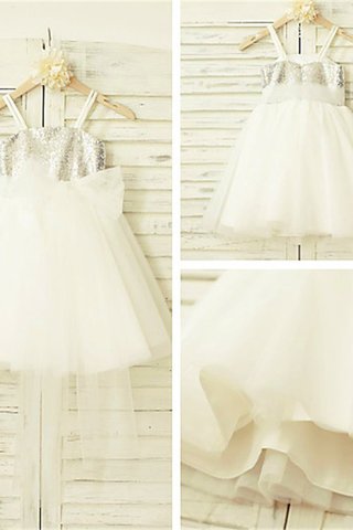 Robe de cortège enfant en tulle fermeutre eclair avec sans manches ligne a de princesse - photo 4