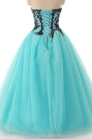 Robe de quinceanera manche nulle en tulle de lotus de mode de bal avec lacets - photo 2