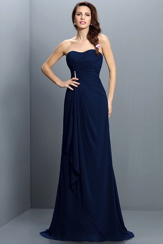 Robe demoiselle d'honneur cordon avec sans manches de bustier avec fronce en chiffon - photo 10