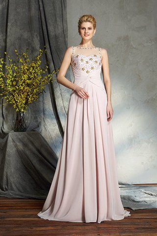 Robe mère de mariée naturel longue appliques ligne a col en bateau - photo 3