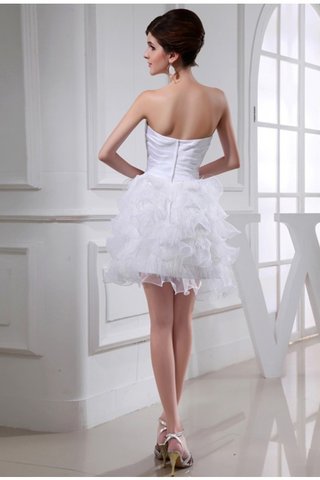 Robe de cocktail bref naturel en satin de princesse en organza - photo 2