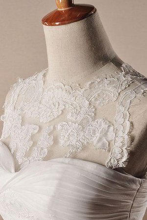 Robe de mariée encolure ronde de mode de bal brodé epaule nue de traîne courte - photo 2