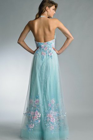 Robe de bal naturel brillant ligne a en organza avec sans manches - photo 2