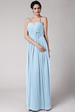 Robe demoiselle d'honneur longue dénudé de tour de ceinture empire en chiffon en forme - photo 16