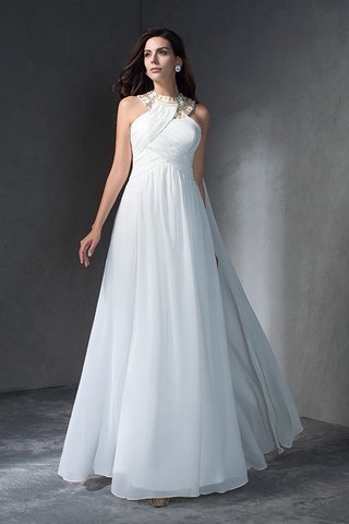 Robe de soirée longue avec perle en chiffon ligne a de princesse - photo 4