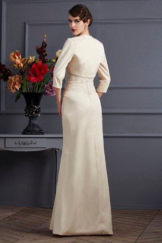 Robe mère de mariée longue naturel avec sans manches collant en satin tissé élastique - photo 2