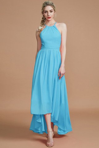 Robe demoiselle d'honneur naturel de princesse avec chiffon asymétrique dénudé - photo 8