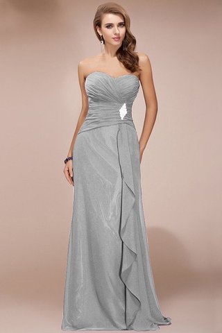 Robe demoiselle d'honneur avec zip avec perle col en forme de cœur avec chiffon en forme - photo 27