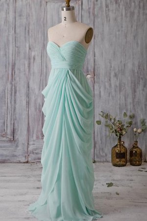 Robe demoiselle d'honneur ligne a dos nu au drapée de lotus en chiffon - photo 2