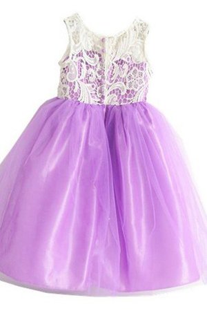 Robe de cortège enfant textile en tulle a-ligne textile taffetas col u profond avec zip - photo 2