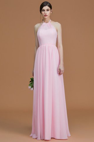 Robe demoiselle d'honneur ligne a avec chiffon de princesse ruché fermeutre eclair - photo 1