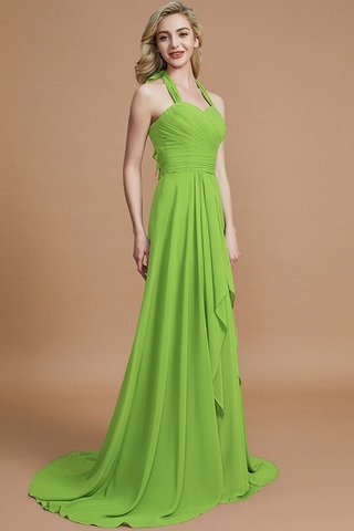 Robe demoiselle d'honneur naturel avec sans manches ligne a en chiffon de dos nu - photo 19