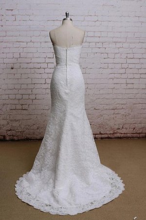 Robe de mariée modeste distinguee de traîne moyenne de col en cœur de sirène - photo 2