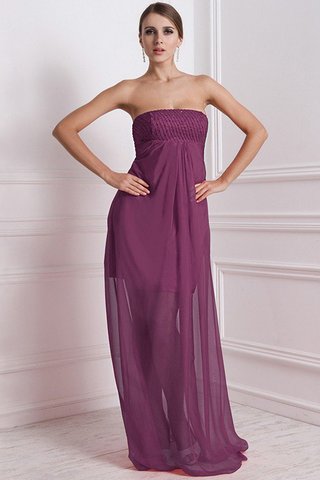 Robe demoiselle d'honneur longue avec sans manches de princesse ligne a avec chiffon - photo 4