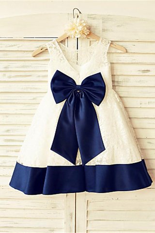 Robe de cortège enfant naturel manche nulle fermeutre eclair de princesse col u profond - photo 3