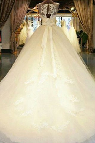 Robe de mariée de mode de bal appliques splendide avec ruban naturel - photo 2