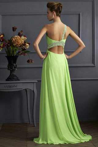 Robe de bal jusqu'au sol de princesse a-ligne manche nulle en chiffon - photo 2