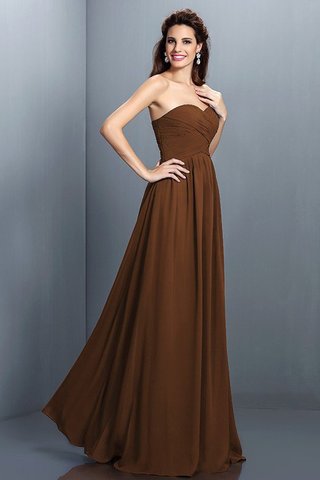 Robe demoiselle d'honneur longue plissage naturel en chiffon avec fronce - photo 4