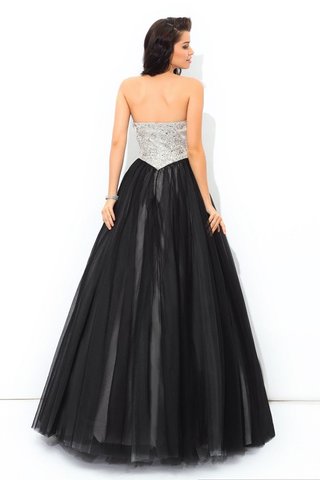 Robe de quinceanera brillant naturel fermeutre eclair col en forme de cœur jusqu'au sol - photo 2