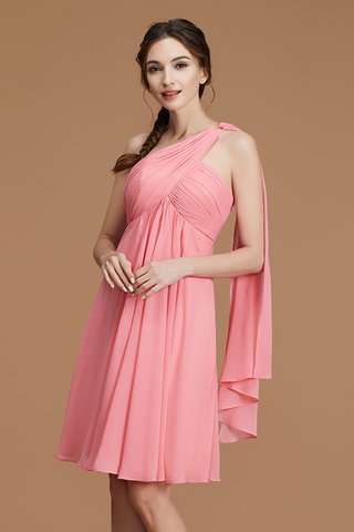 Robe demoiselle d'honneur ruché avec chiffon de princesse passionnant courte - photo 5