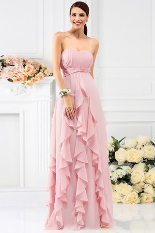 Robe demoiselle d'honneur en chiffon au drapée avec zip manche nulle de bustier - photo 21