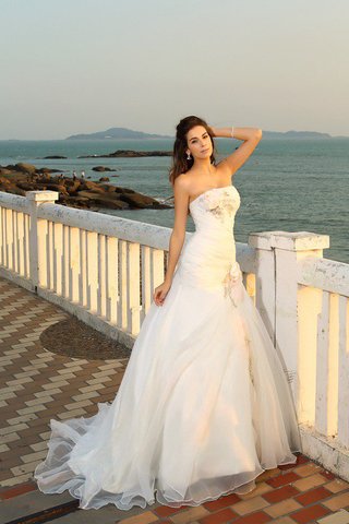 Robe de mariée longue de tour de ceinture empire cordon au bord de la mer de mode de bal - photo 1