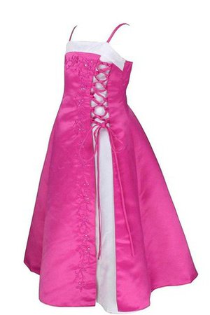 Robe de cortège enfant pailleté avec lacets manche nulle longueur au ras du sol ligne a - photo 2