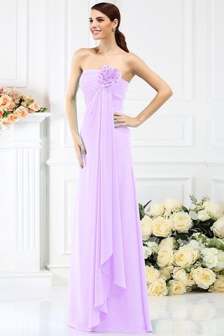 Robe demoiselle d'honneur longue avec zip de bustier a-ligne avec chiffon - photo 19