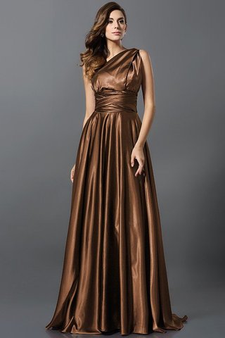 Robe demoiselle d'honneur longue plissage de princesse en satin soyeux ligne a - photo 16