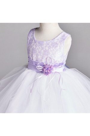 Robe de cortège enfant plissé naturel de lotus en tulle encolure ronde - photo 2