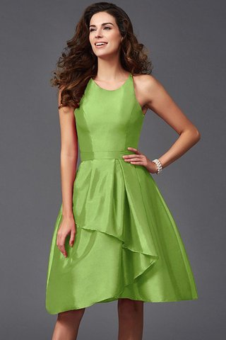 Robe demoiselle d'honneur naturel col u profond textile taffetas de princesse de lotus - photo 14