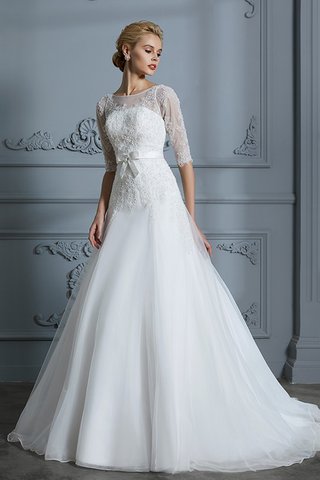 Robe de mariée de princesse magnifique avec sans manches avec manche 1/2 naturel - photo 6