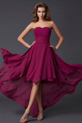 Robe de soirée plissé de princesse ligne a avec chiffon col en forme de cœur - photo 1