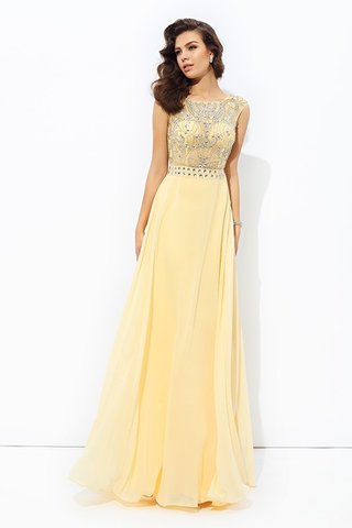Robe de bal longue longueur au ras du sol avec sans manches dos nu avec perle - photo 4